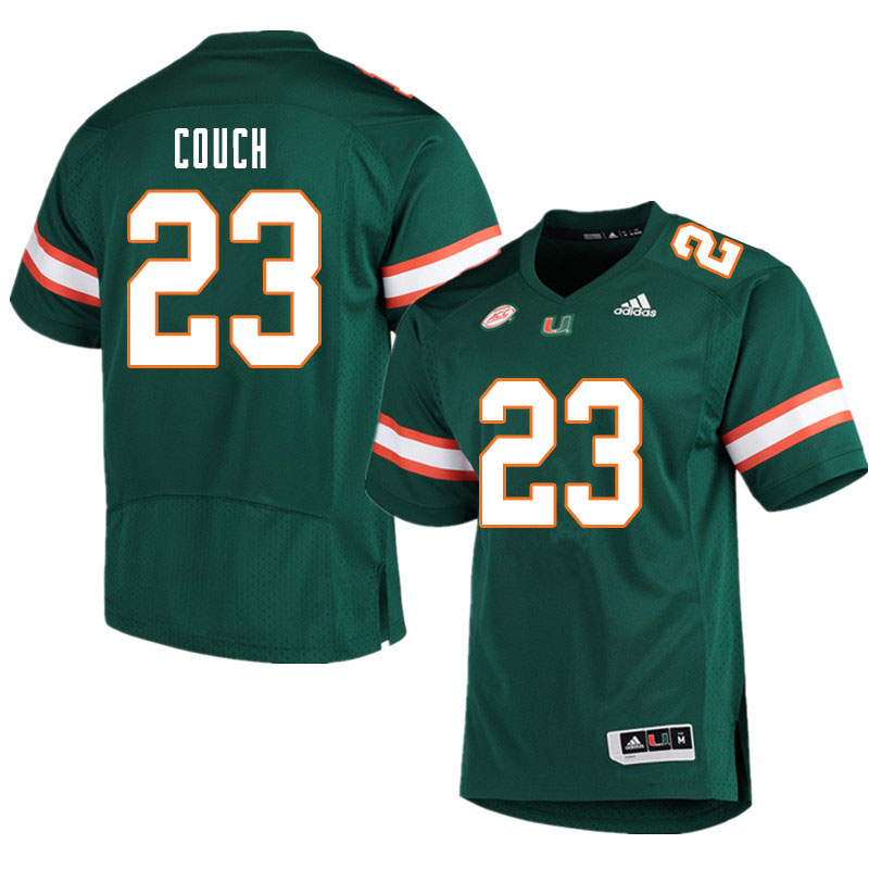 Men #23 Te'Cory Couch Miami Hurricanes College Football Jerseys Sale-Green